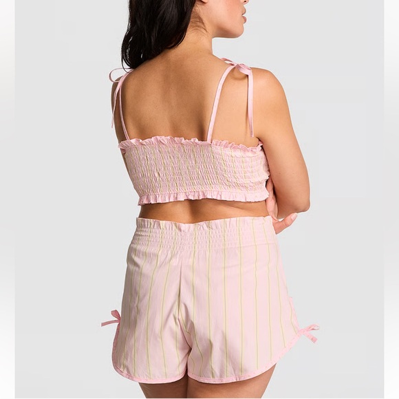 PINK Victoria Secret‎ Cotton Bralette & Ruffle Shorts Set - Picture 2 of 4